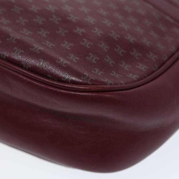 CELINE Macadam Canvas Shoulder Bag Red Gold Auth bs17472 - Picture 14 of 16